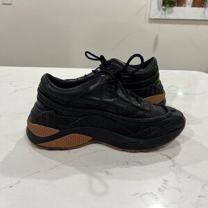 Jeffrey Campbell HDMI Black Honey Leather Chunky Platform Sneakers - Size 8 M